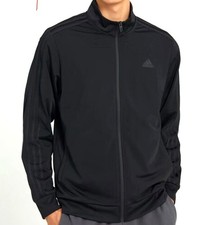 NEW ADIDAS MEN'S ESSENTIALS 3 STRIPES TRICOT TRACK JACKET SIZE MEDIUM  H46101