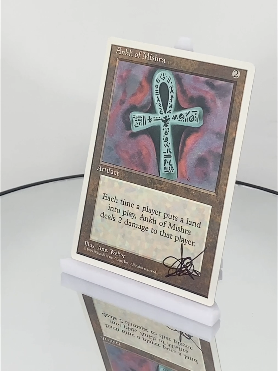 MTG Ankh of Mishra, Light Play, English Fourth Edition - Signed By