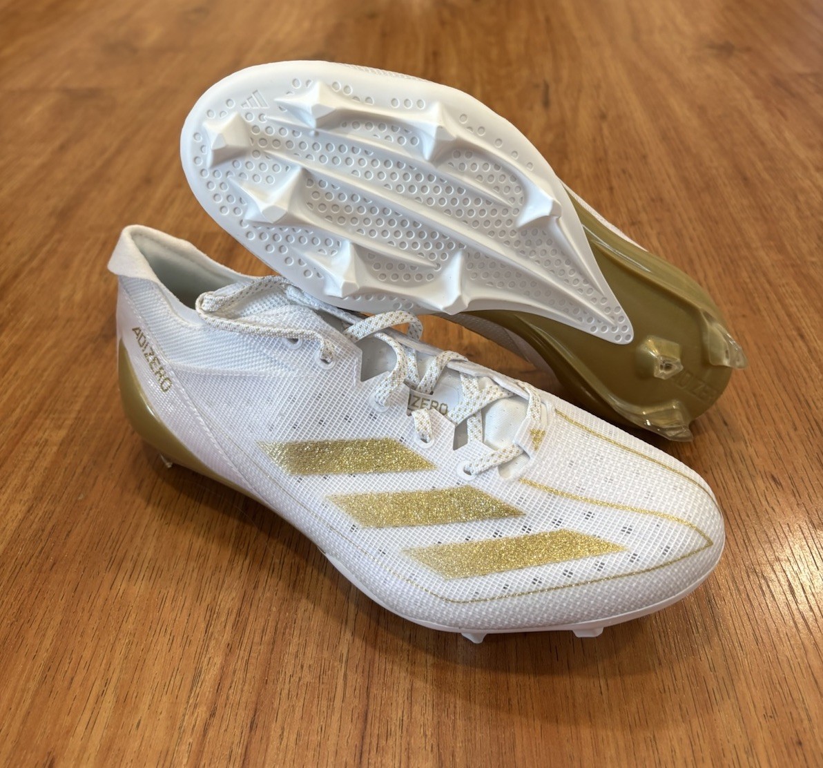 adidas Adizero Electric White Gold Football Cleats IE4381 Men's