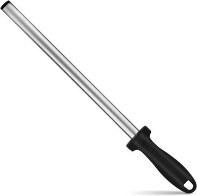 2 Pack 10 Inch Diamond Knife Sharpening Steel, Professional Knife Sharpener Rod