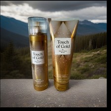 Bath Body Works Touch of Gold Fine Fragrance Mist and Body Cream Set of 2