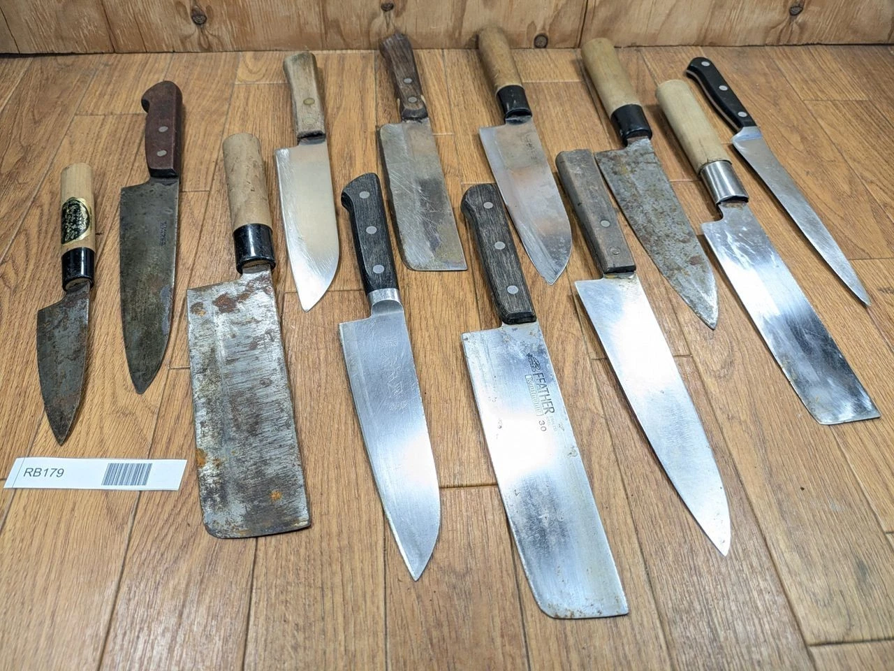 Damaged Lot of Japanese Chef's Kitchen Knives Broken from Japan RB179