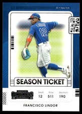 Francisco Lindor 2021 Panini Contenders #91 New York Mets FREE SHIP AutographDen