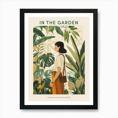 In The Garden Poster Longue Vue Hou Framed Wall Art Poster Canvas Print Picture