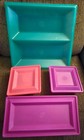Tupperware Large 7 Sectioned Red  Handle & Covered with Lid & 7pc Buffet  Tray — photo 3