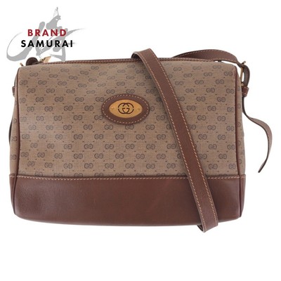 Gucci Vintage Old Micro Gg Brown Gold Hardware Supreme Canvas / Leather 007 261