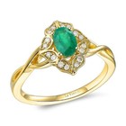 Le Vian 14K Yellow Gold Cocktail Ring 0.448 cts New Emerald Diamonds - Size 5 — photo 1
