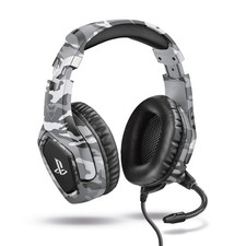 GXTrust Forze-G Casque Gamer PS4 et PS5 avec Licence PlayStation Gris avec micro