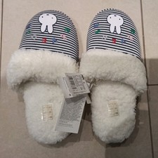 Women's Secret Blue/White  Faux Fur Women's Slippers Size M
