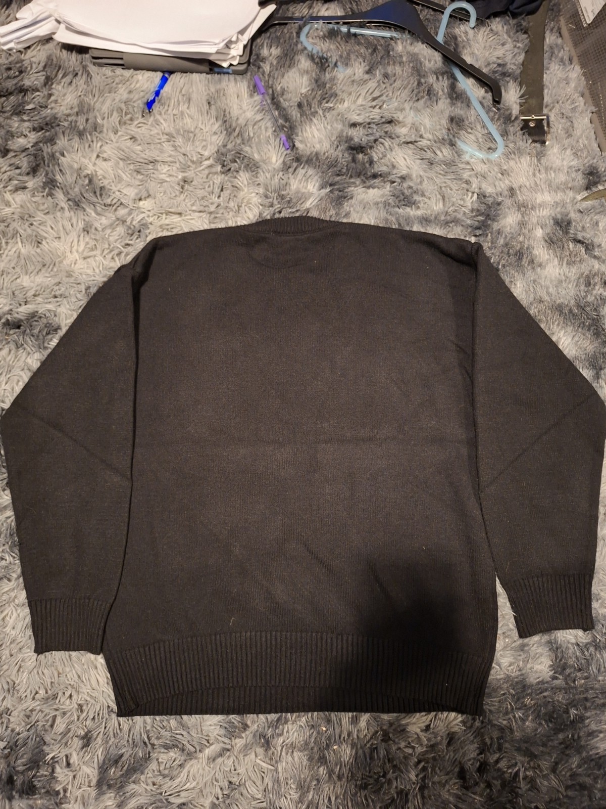 Ami Paris Men's Boxy Fit Black Jumper image 2