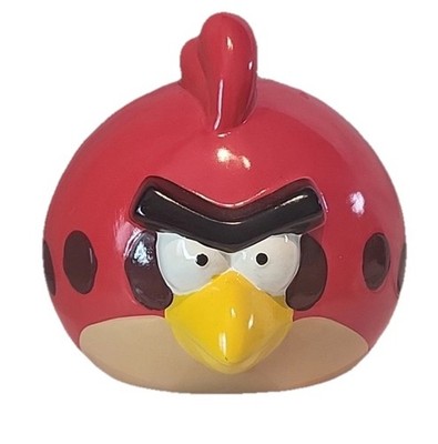 Rovio Angry Birds Piggy Bank 8.5'' Tall Red Bird Ceramic 2009-20012