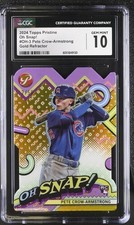 2024 Topps Pristine Pete Crow-Armstrong Rookie Oh Snap Gold Refractor /50 CGC 10