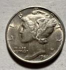 1941 s Mercury Dime 10C Silver .900 Business Strike Philly KM#140