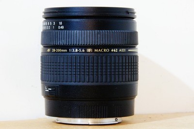 TAMRON A031 28-200mm f3.8-f5.6,AF LENS, HAS NO CAPS. Very good condition.