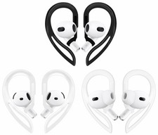 IiEXCEL Compatible with AirPods 4 Ear Hooks, black white translucent
