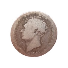 1829 King George IV .925 Silver Sixpence Coin