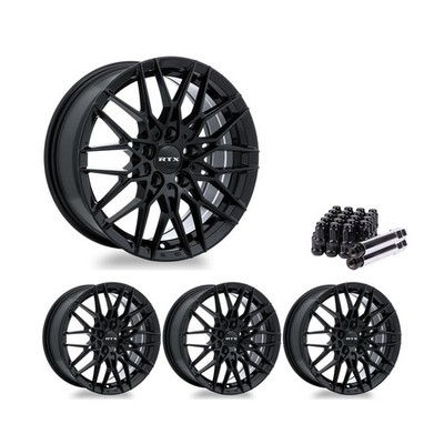 Set of 4 18'' Black Alloy Wheel Rims 5x114.3 fits Mitsu Outlander PHEV, RTX8R 5Lu