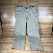 NEW Red Kap Work Pants Beige Men's 34x31 Plain Front Chino PC44KH2 Cotton