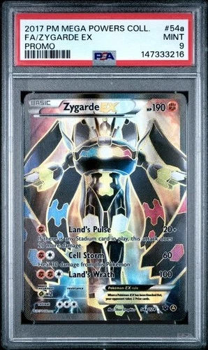 Pokemon: Zygarde EX #54a/124 Mega Powers Coll. PSA 9 Mint