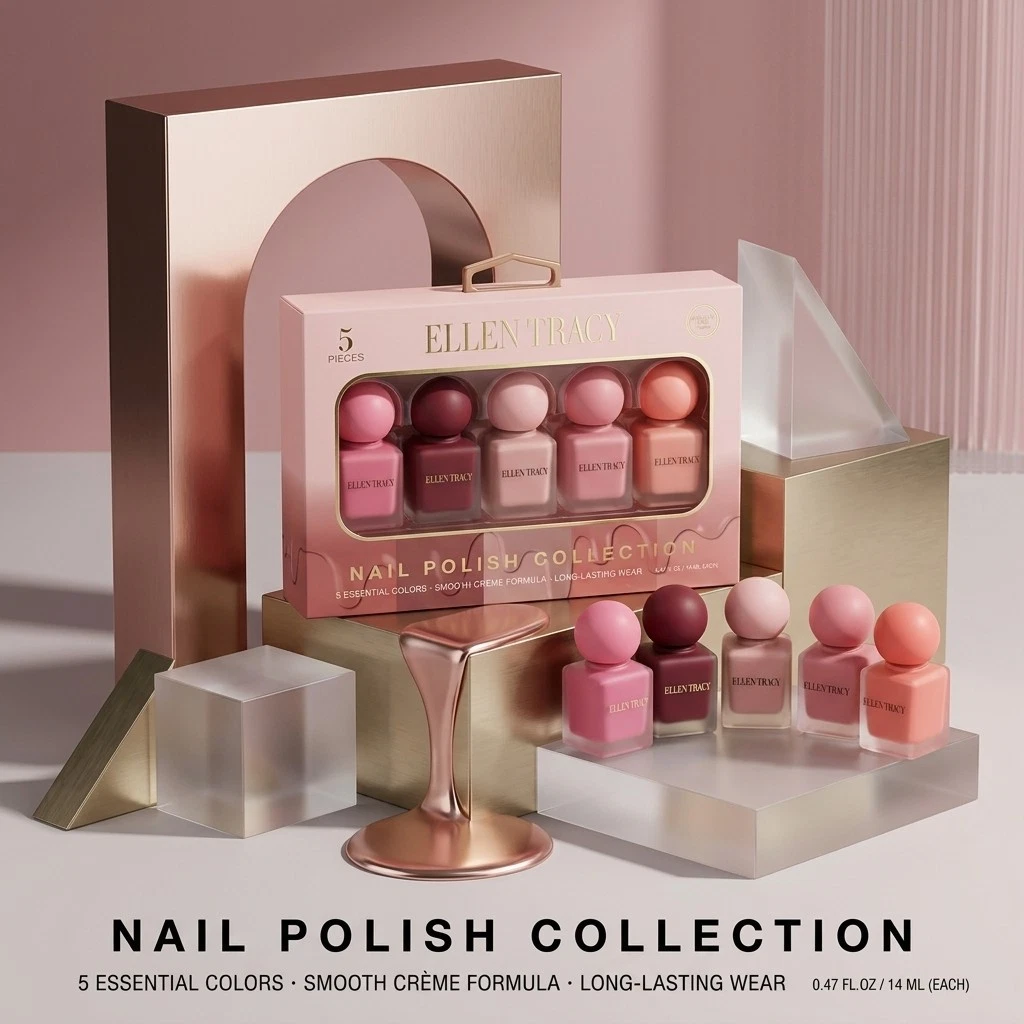Ellen Tracy Nail Polish/Color Collection - Pack of 5 NEW