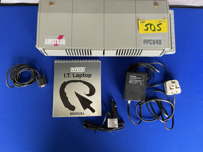 Amstrad PPC640 Vintage Portable Personal Computer with LCD, PSU and Carry Bag