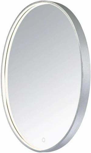 22W LED Oval Mirror with Brushed Aluminum Finish, 23.75x29.5 Inches - Picture 1 of 5