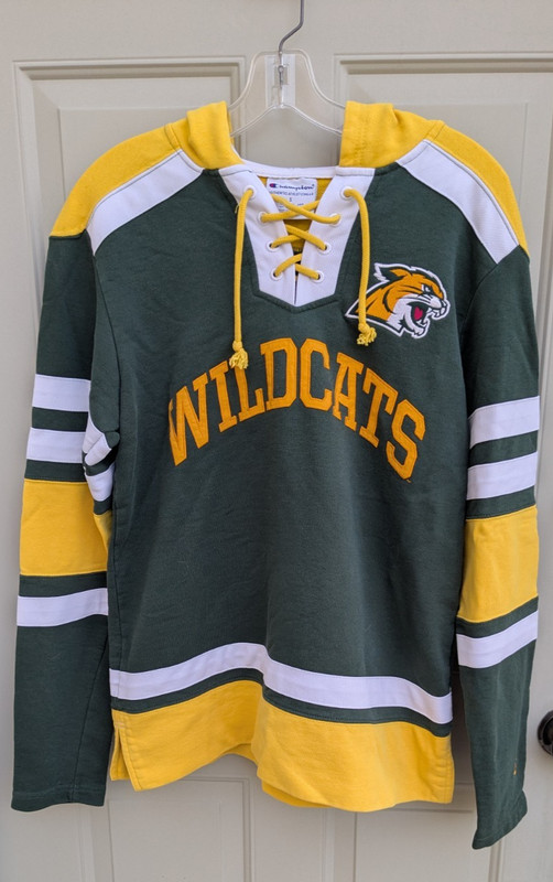 Champion Hockey Jersey Small Northern Michigan University NMU Wildcats Hooded