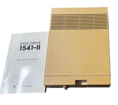 COMMODORE 1541-II DISK DRIVE + PSU STP 140 + HEAD PROTECTOR + ORIGINAL ANLEITUNG