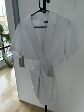 Women’s Zara White Collared Cut Out Dress - Size Medium