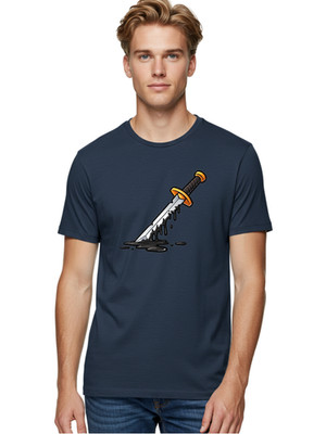 Bloody-Dagger-2 Mens Graphic Tee, 100% Cotton, Casual Summer Wear