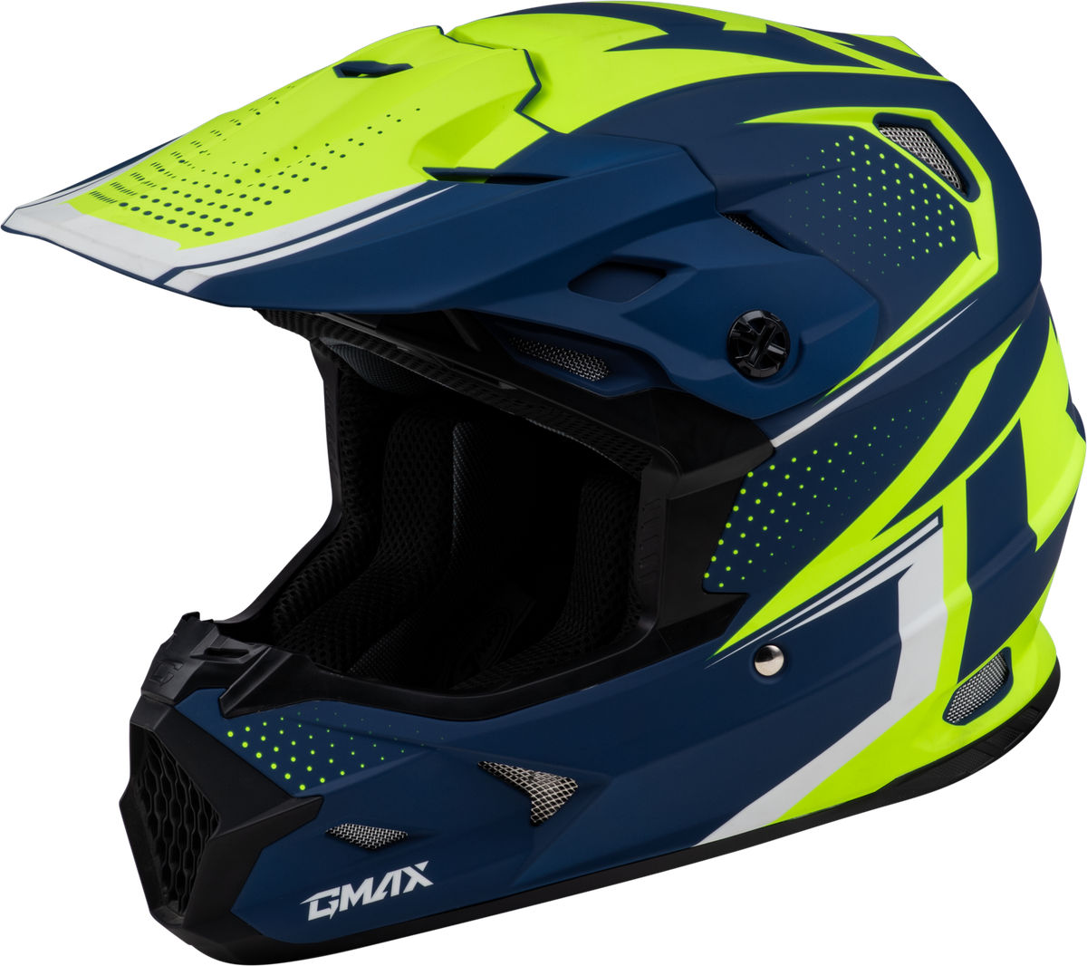 GMAX Fits MX-96 Helmet Matte Blue/Green Large With MIPS And