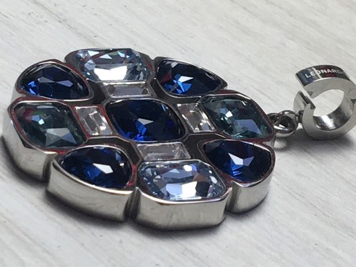 Leonardo Jewels Jewelry Pendant Angelita Clip & Mix Stainless Steel Blue Glass - Picture 13 of 14