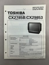 Toshiba CX2785B CX29853 Original Service Manual Free Shipping