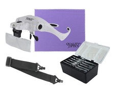 Quality Optics  Illuminated Headband Magnifier Jewelers Head Visor Magnifying