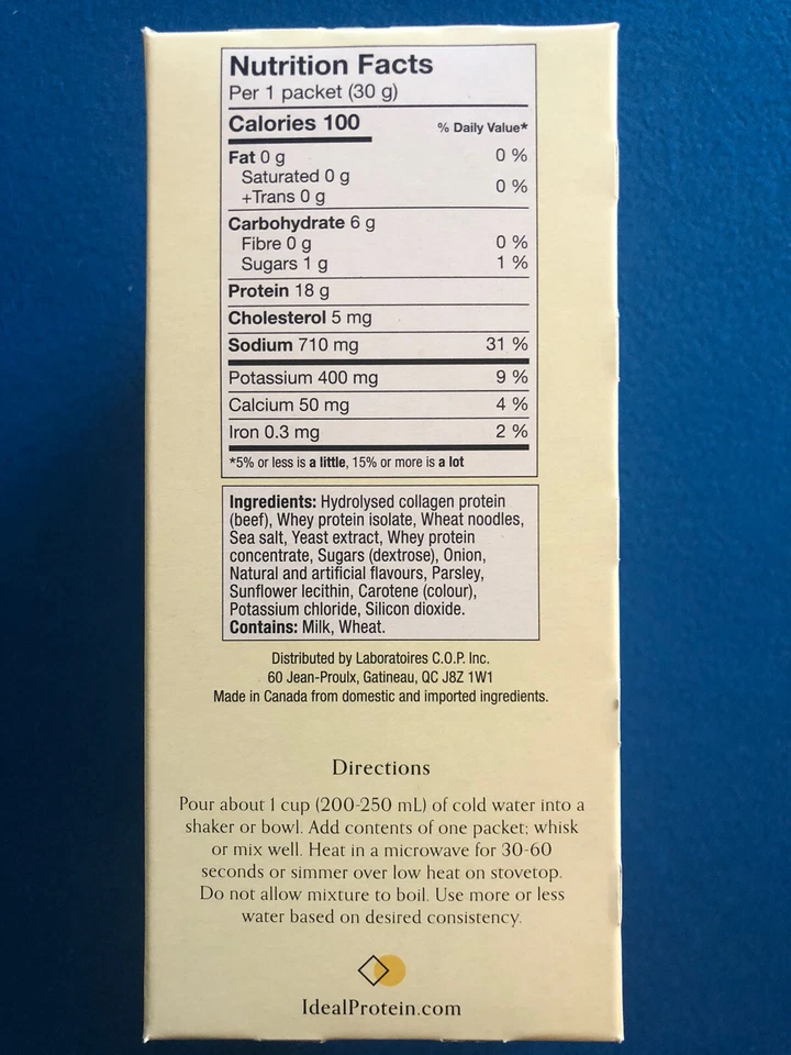 Ideal Protein Chicken Noodle Flavoured Soup Mix - 7 Packets EXP 1/31/26 - Image 3 of 4