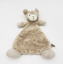 Demdaco Luna the Llama Lovey Rattle Flat Grey Plush Cozies Blankie 13  Long