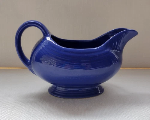 VTG 1930-50s Fiestaware Fiesta HLC USA Cobalt Blue Sauce/Gravy Boat Early Vers.