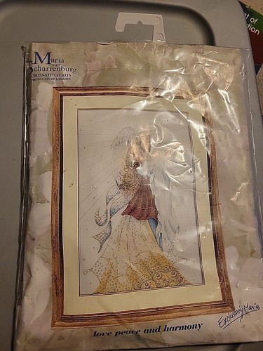 RARE Maria Van Scharrenburg Love Peace Harmony Angel Cross Stitch Kit - Picture 8 of 9
