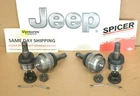 1987-2006 Jeep Wrangler Dana Spicer Dana 30 Front Ball Joint Set 2 Upper 2 Lower