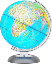Illuminated Globes for Kids - 8  Light up World Globe with Stand, Gift Ideas for