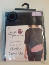 Secret Treasures Maternity Nursing Cover-Up Wrap Fits XL - 3XL 16-22 BLACK