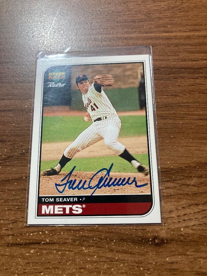 1998 Upper Deck Retro Sign of the Times Tom Seaver Autograph Mets