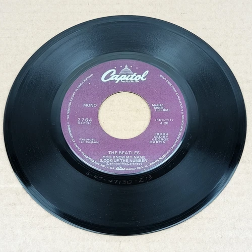 The Beatles, Let It Be / You Know My Name, vinyl 45 (US, Capitol, 1978), M-