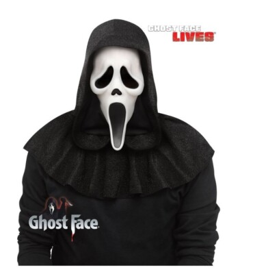 Official GHOST FACE  25th Anniversary SCREAM Mask + Shroud Easter Unlimited 14+