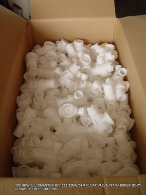 LOT 180 NEW FLUIDMASTER B7-1222 22MAY09M FLOAT VALVES 747 WHISPER BODY SUBASSY 