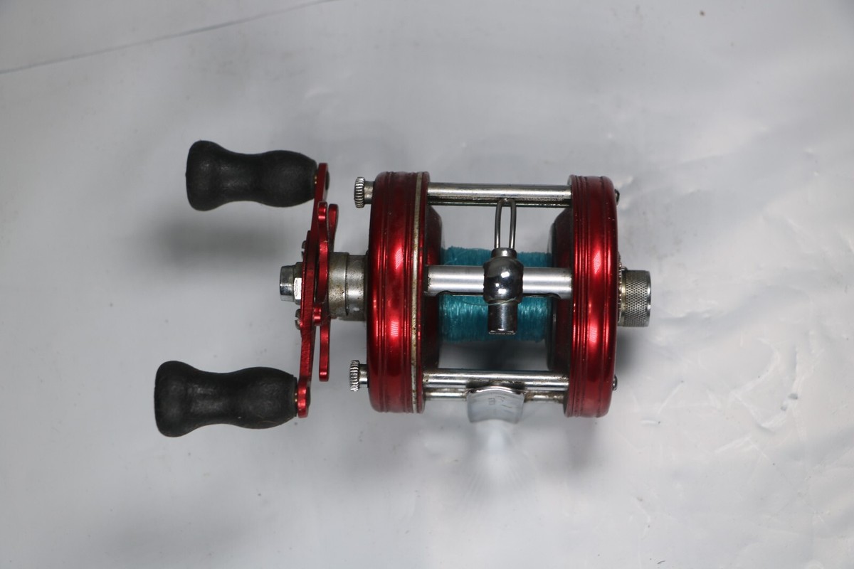Vintage Abu Ambassadeur 5000 Red 4 Screw Fishing Reel for sale
