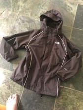 The North Face Windbreaker Jacket Hyvent Brown PinK Youth Kids Girls Large 14/16