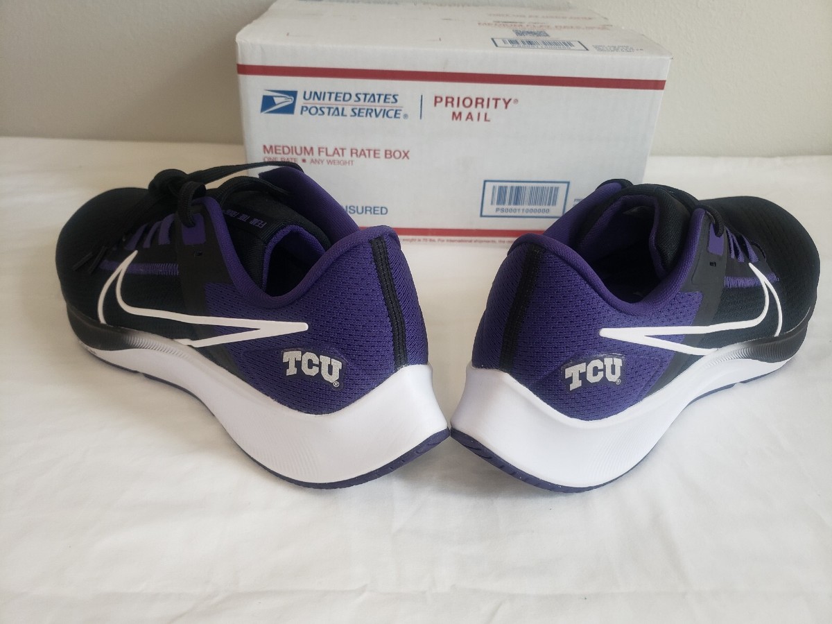 Nike TCU Horned Frogs Air Zoom Pegasus 38 Purple Black DJ0855-001 Men’s Size 13 Nike Air Zoom Pegasus 38 TCU Horned Frogs Black Purple  main image 2