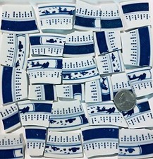 Broken China Mosaic Tile Arts and Craft Supplies - Chunky Green Tile B765