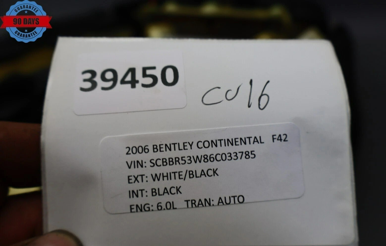 2006 Bentley Continental Flying Spur Front Right Side Seat Cushion Black Oem